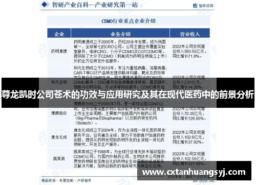 尊龙凯时公司苍术的功效与应用研究及其在现代医药中的前景分析